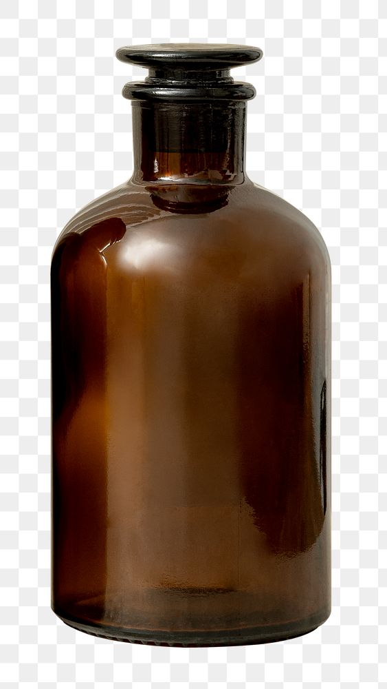 Png brown glass bottle