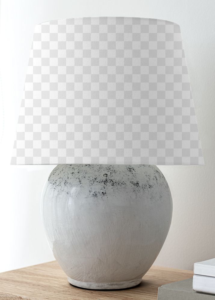 Transparent lampshade png mockup, home decor