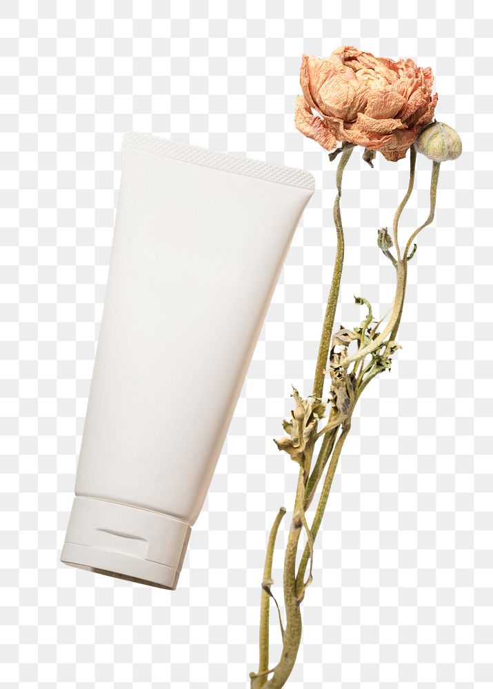 Skincare png white tube, beauty product