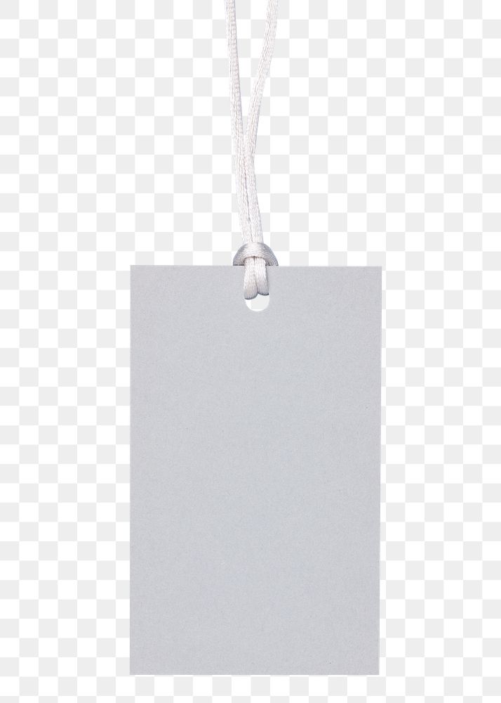 White label png, tag sticker with rope