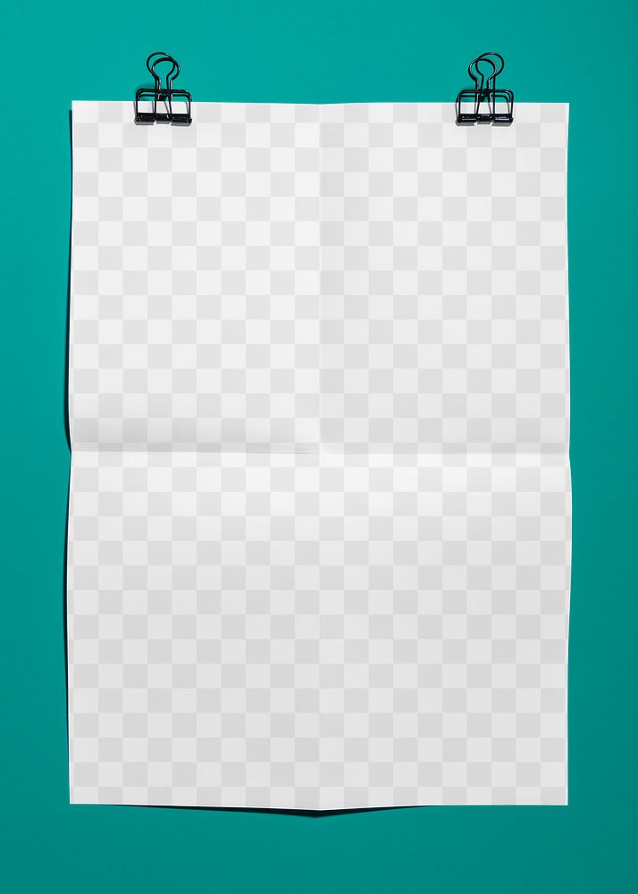 Poster png mockup, flat lay design