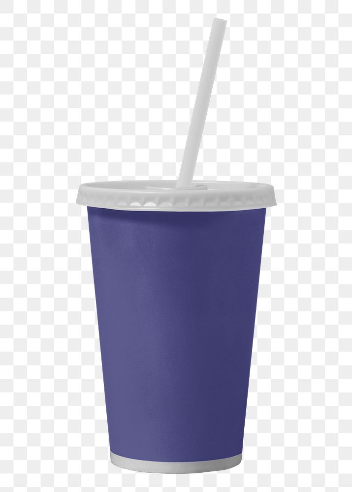 Purple paper cup png, food product packaging