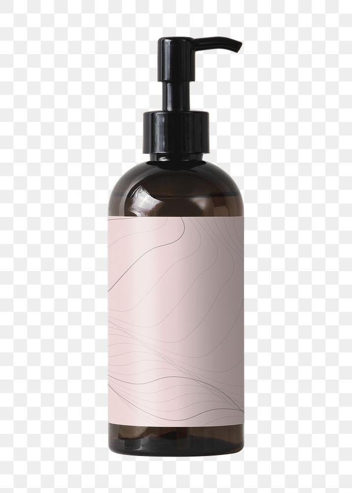 Pump bottle png sticker, liquid soap product packaging