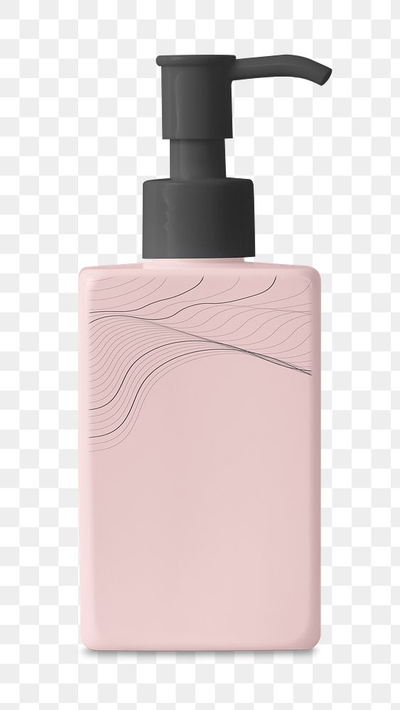 Cosmetic bottle png sticker, beauty dispenser pump