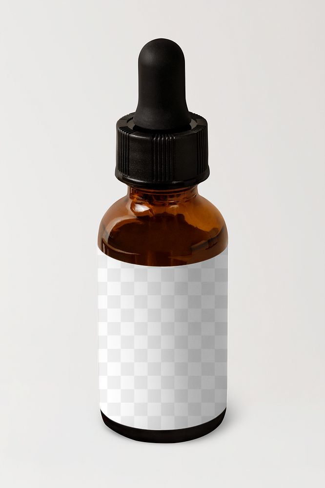 Dropper bottle mockup png, beauty product packaging