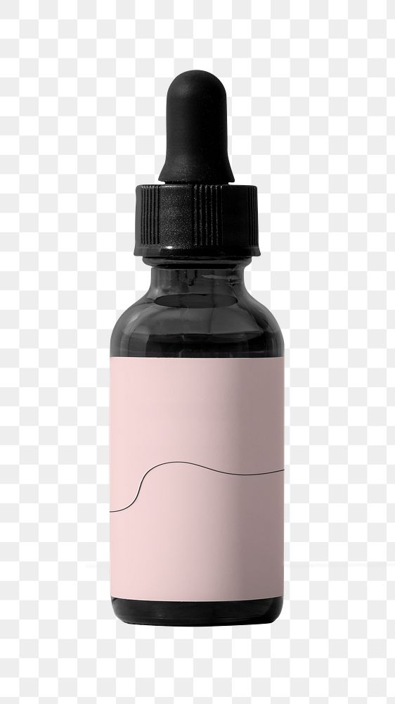 Dropper bottle png sticker, beauty product packaging