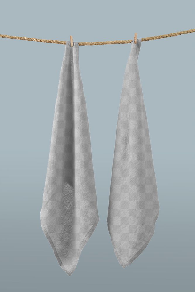 Handkerchief png mockup, realistic transparent design