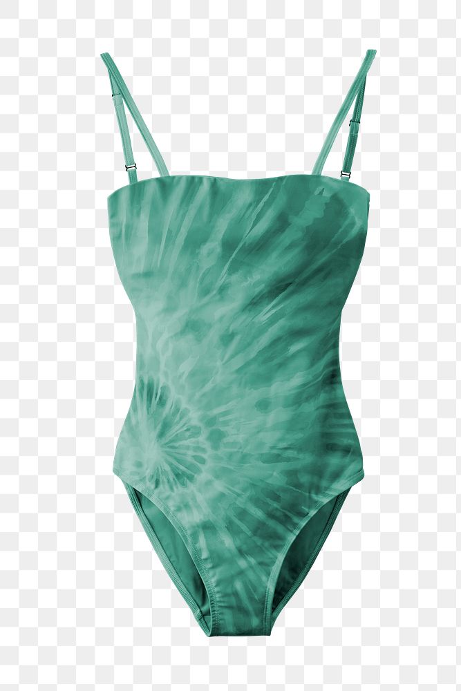 Swimsuit png swimwear, tie-dye design, women’s summer fashion
