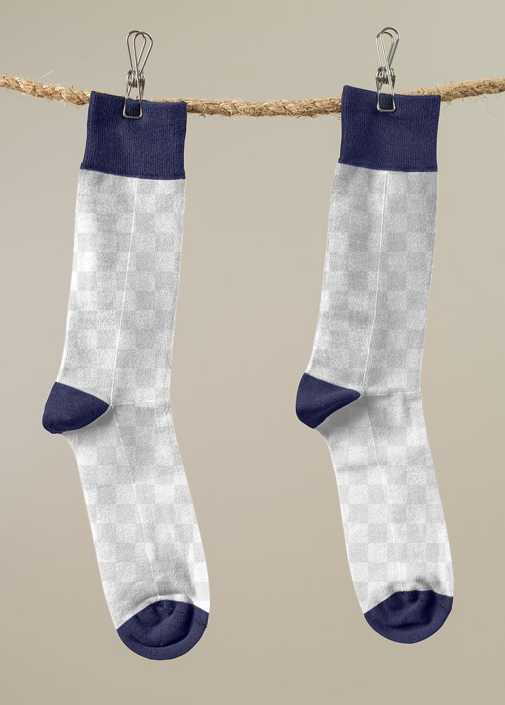 Socks mockup png, winter fashion accessory in transparent design