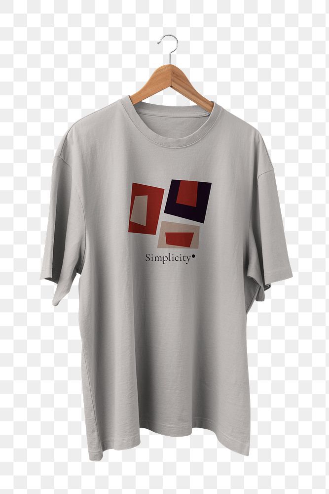 T-shirt png, simple fashion with printed simplicity word, transparent design transparent background 