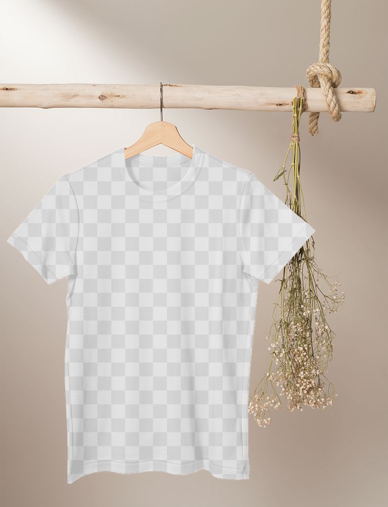 T-shirt png mockup, simple apparel transparent design