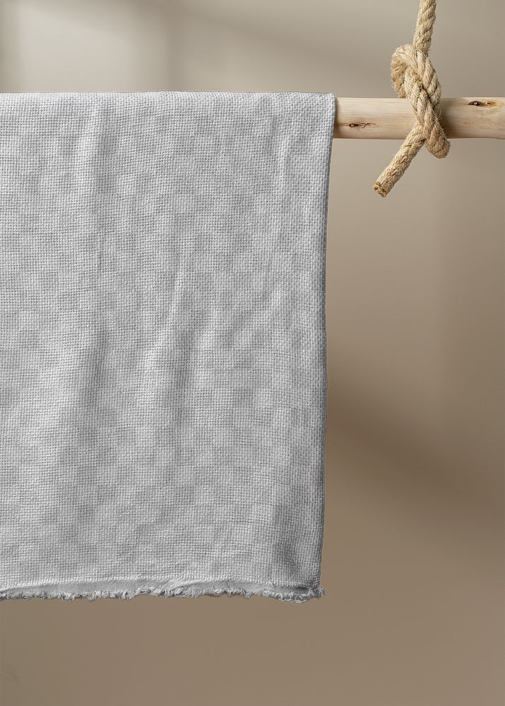 Towel png mockup, realistic transparent design