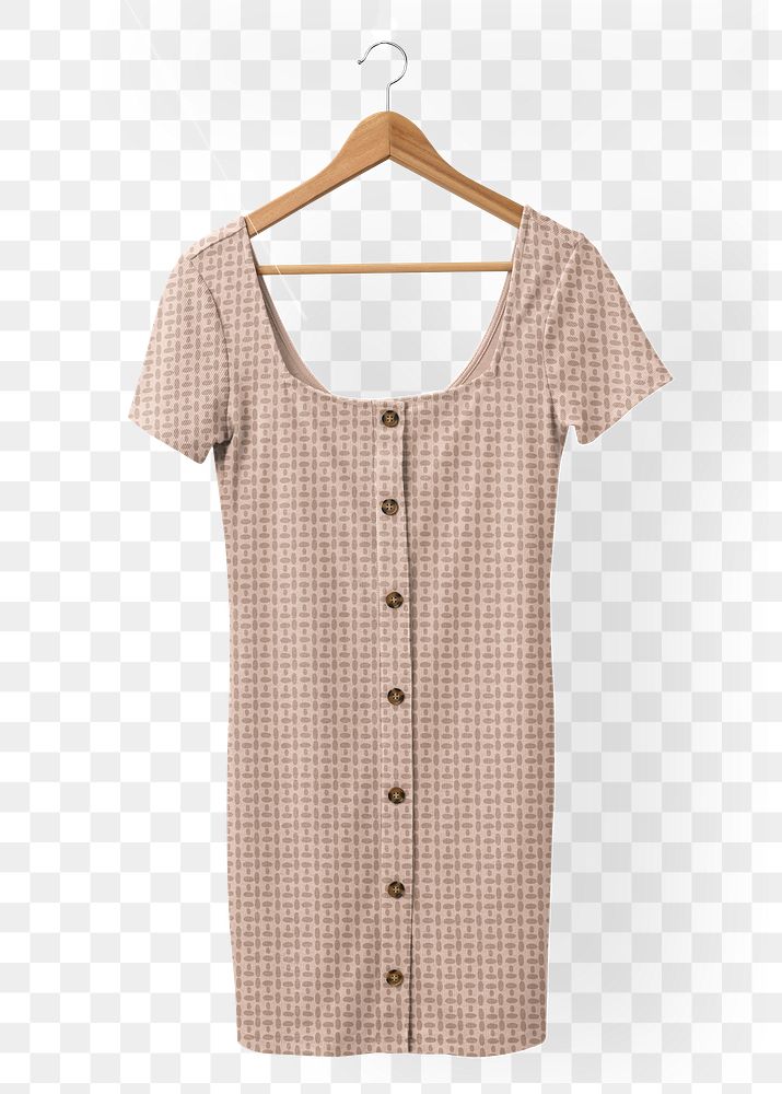 Buttoned dress png, women&rsquo;s casual fashion on transparent background on transparent background