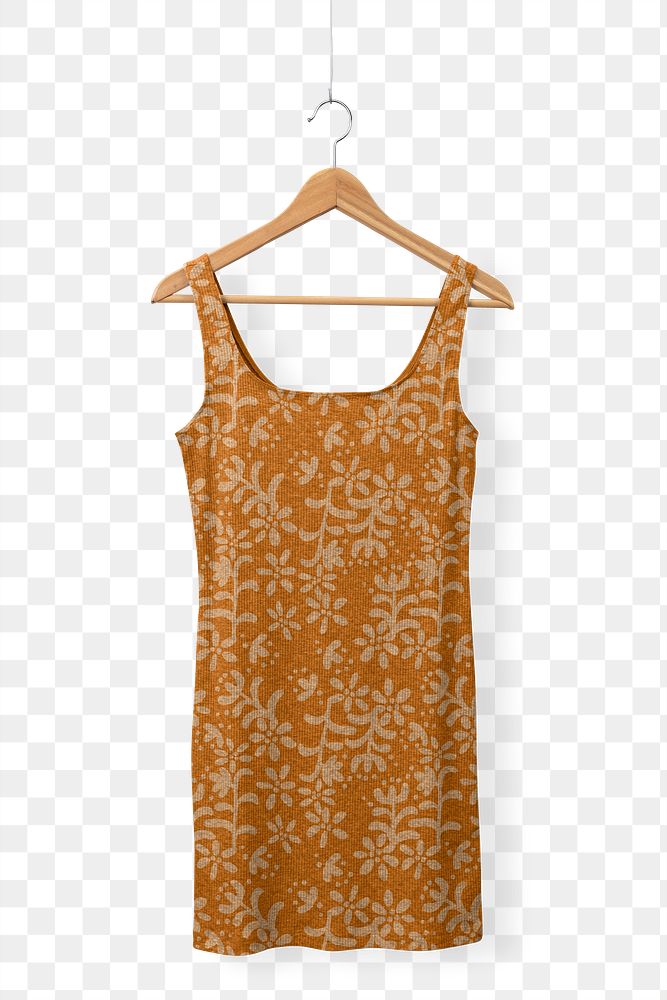 Floral sleeveless png dress, women’s summer apparel