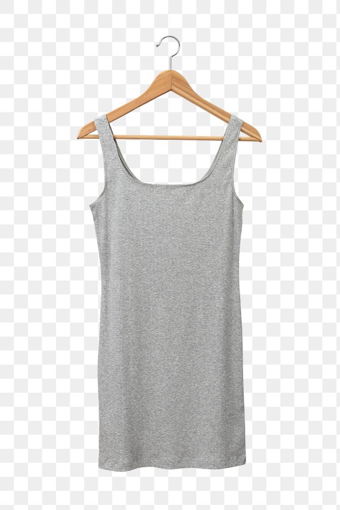 Grey sleeveless png dress, women’s summer apparel