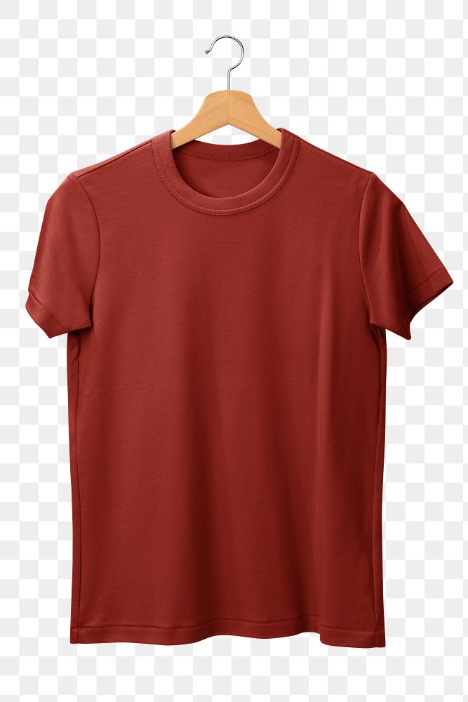 Red t-shirt png, simple unisex fashion, transparent design transparent background 