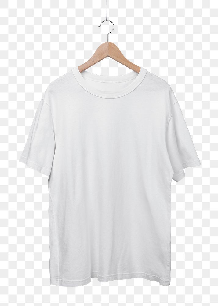 White t-shirt png on transparent background