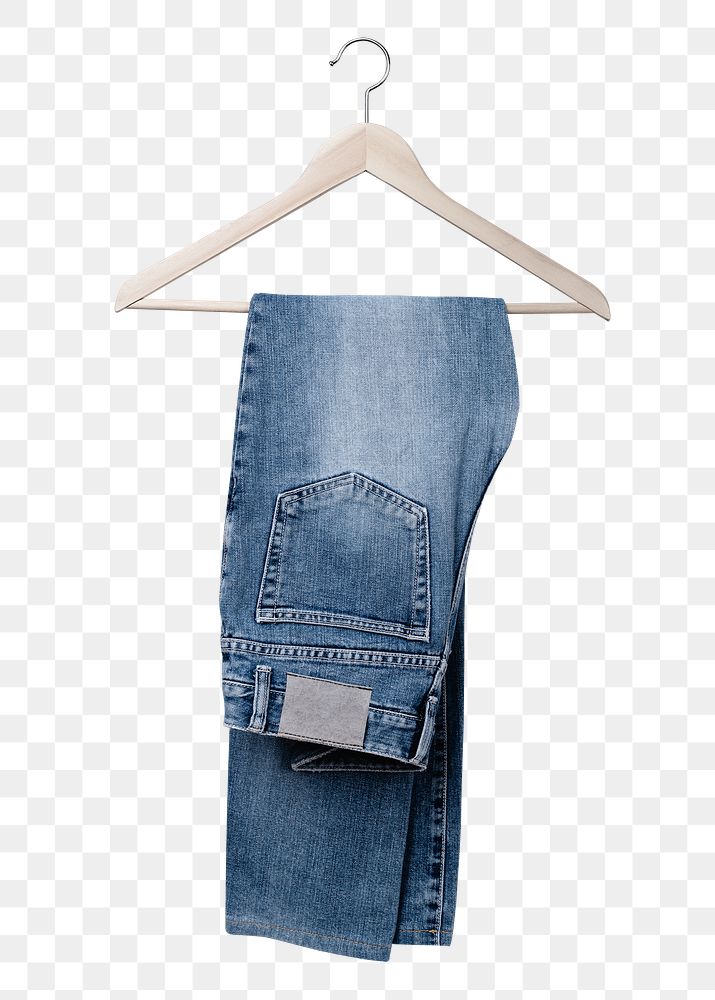 Blue jeans png transparent, grey label design