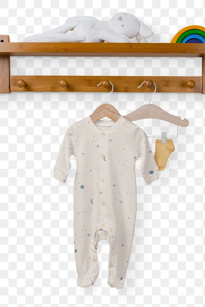 Toddler pajamas png transparent, kids apparel in white