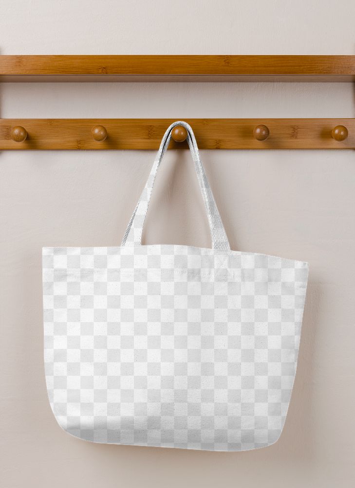 Tote bag mockup png transparent, environmental friendly product