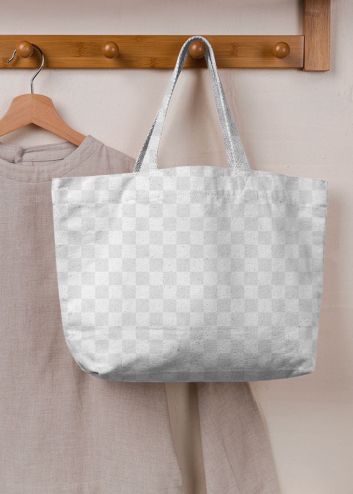 Tote bag mockup png transparent, environmental friendly product