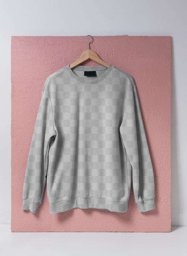 Unisex sweater png mockup, winter fashion in transparent design