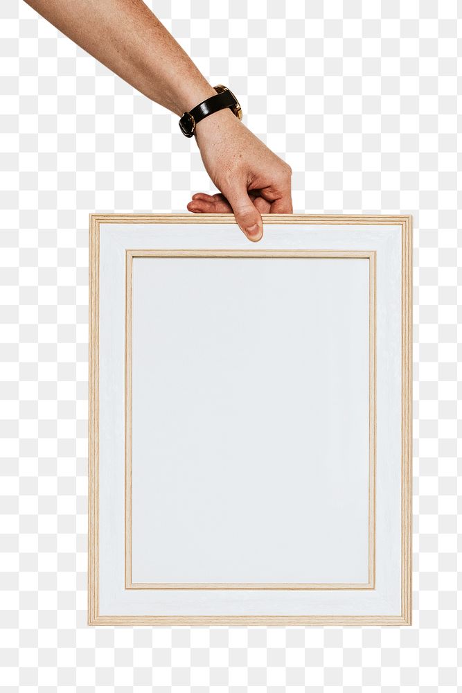 Wooden picture frame png sticker