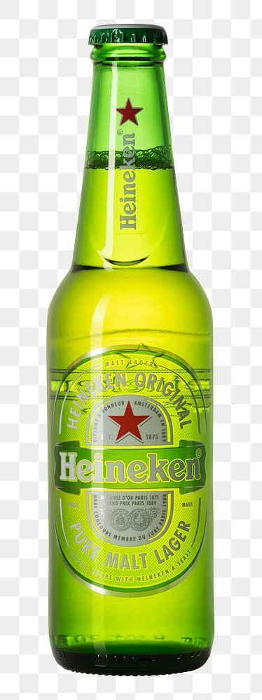 Heineken beer in a glass bottle. JANUARY 29, 2020 - BANGKOK, THAILAND