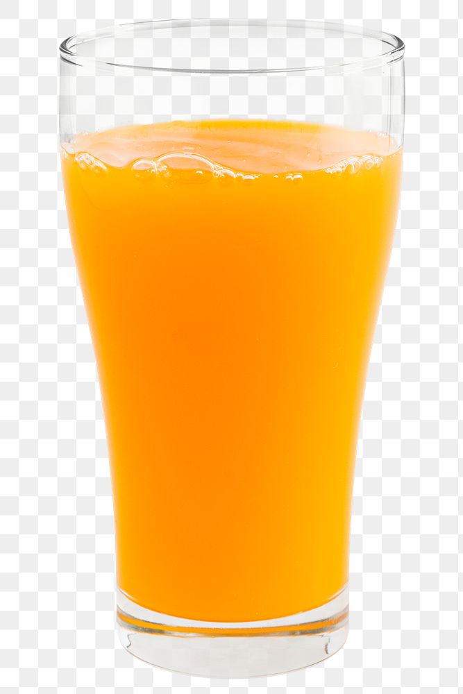 A glass of fresh organic orange juice design element
