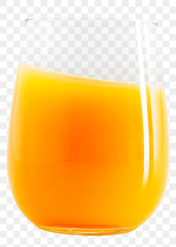 A glass of fresh organic orange juice design element