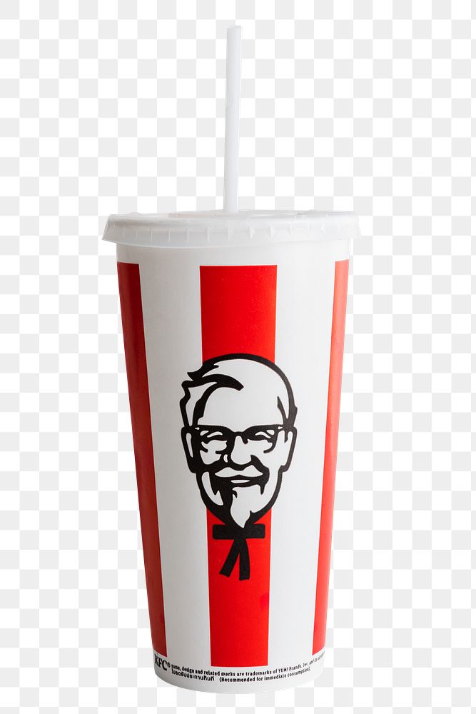 Drink in a paper cup from KFC in Thailand. JANUARY 29, 2020 - BANGKOK, THAILAND
