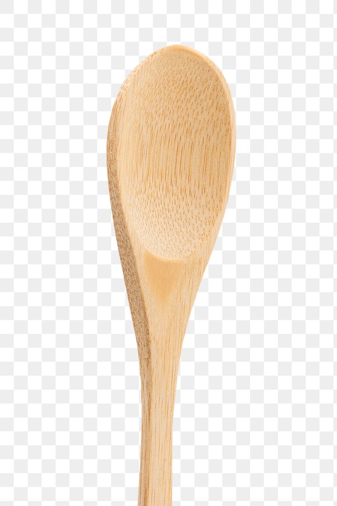 Natural wooden spoon design element