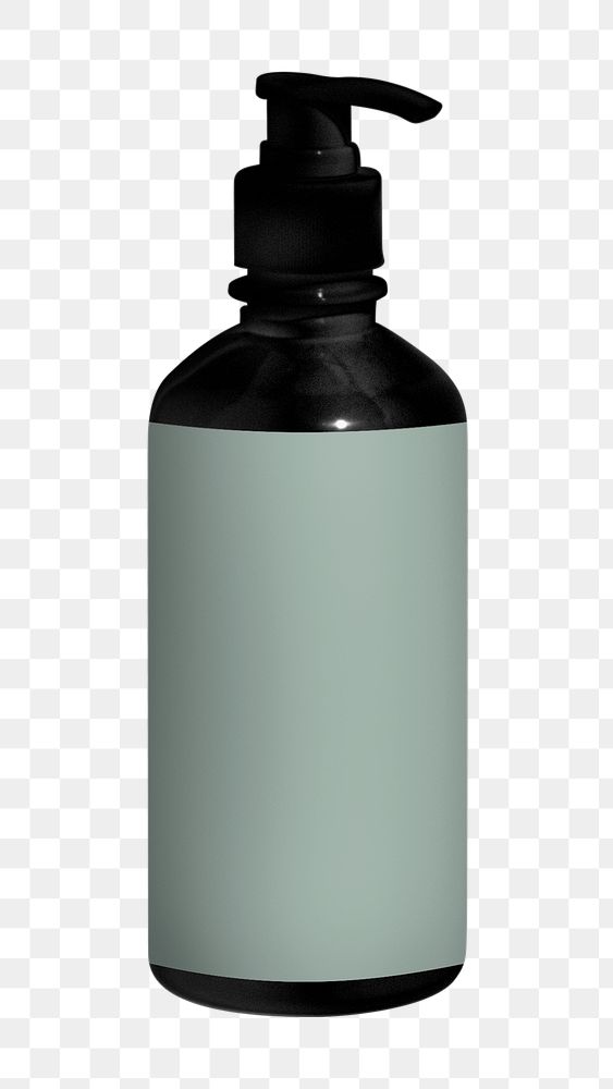 Black skin care bottle design element