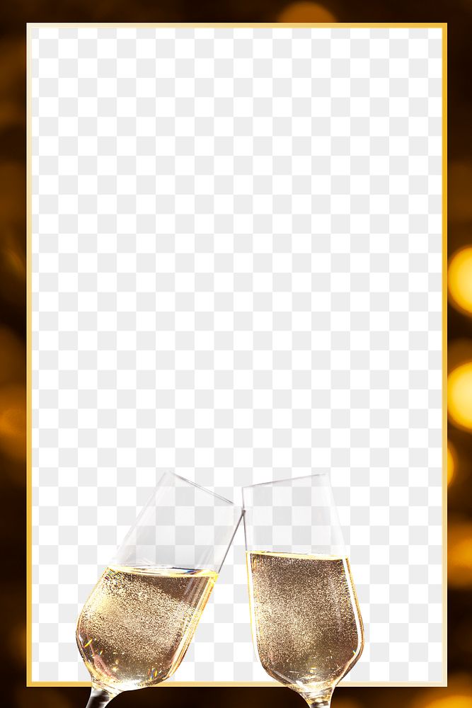 Gold frame with flutes png 