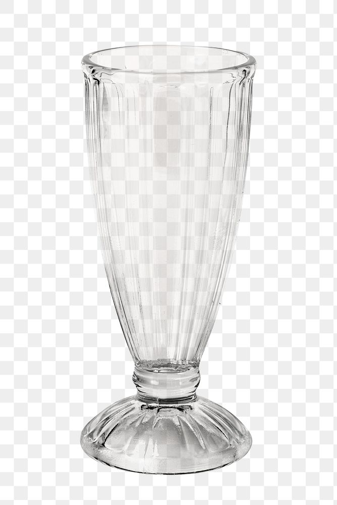 Empty ice cream sundae glass transparent png