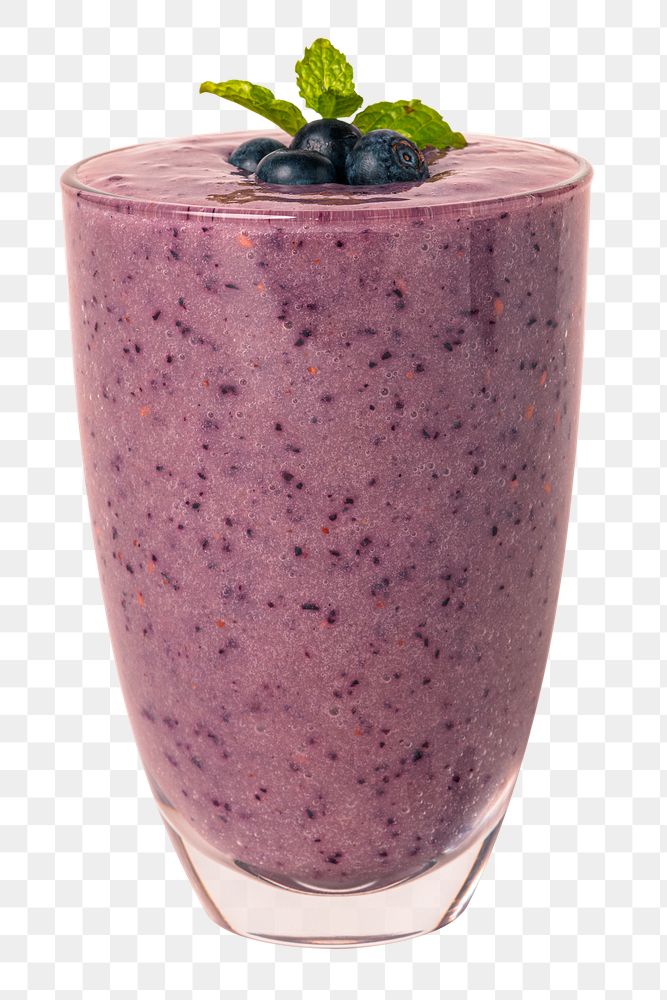 Fresh blueberry and acai smoothie transparent png