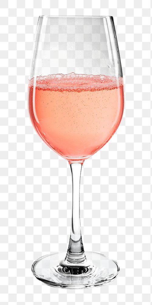 Rose wine png in a  glass