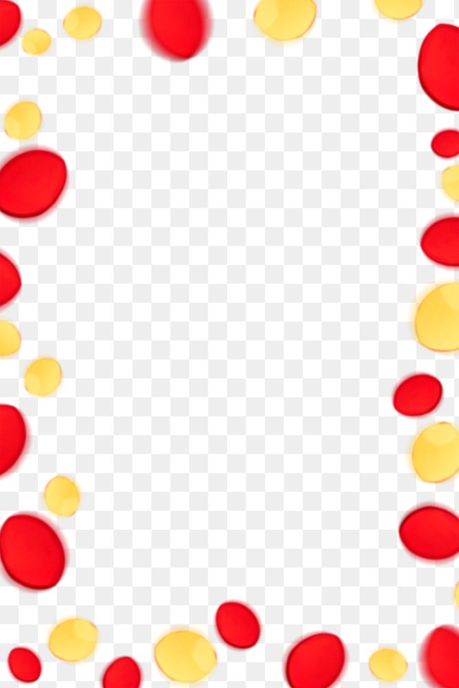 Red and yellow  dotted frame design element