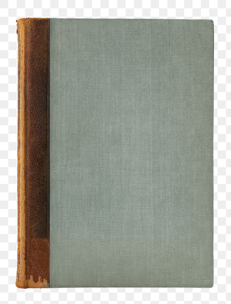 Blank grayish green book cover mockup