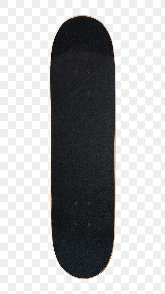 Plain black skateboard design element
