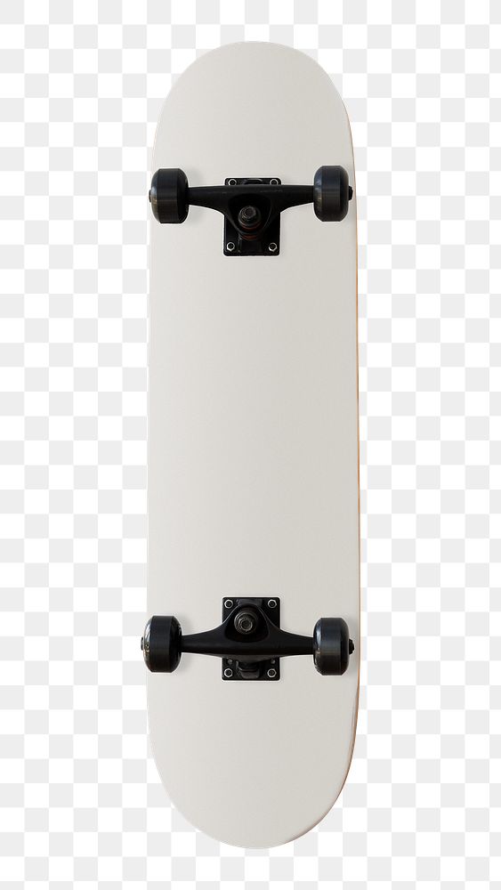 Plain white skateboard design element