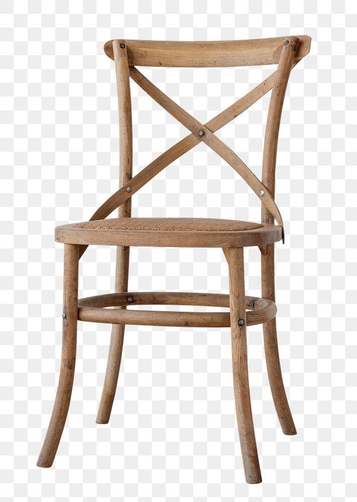 Brown wooden chair design element