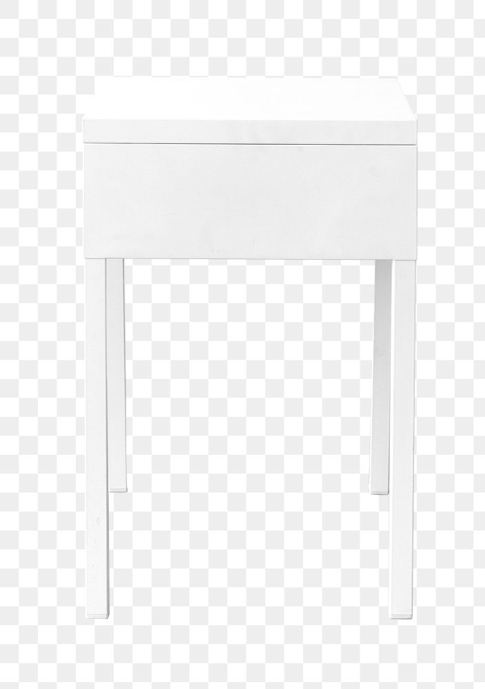 White bedside table design element