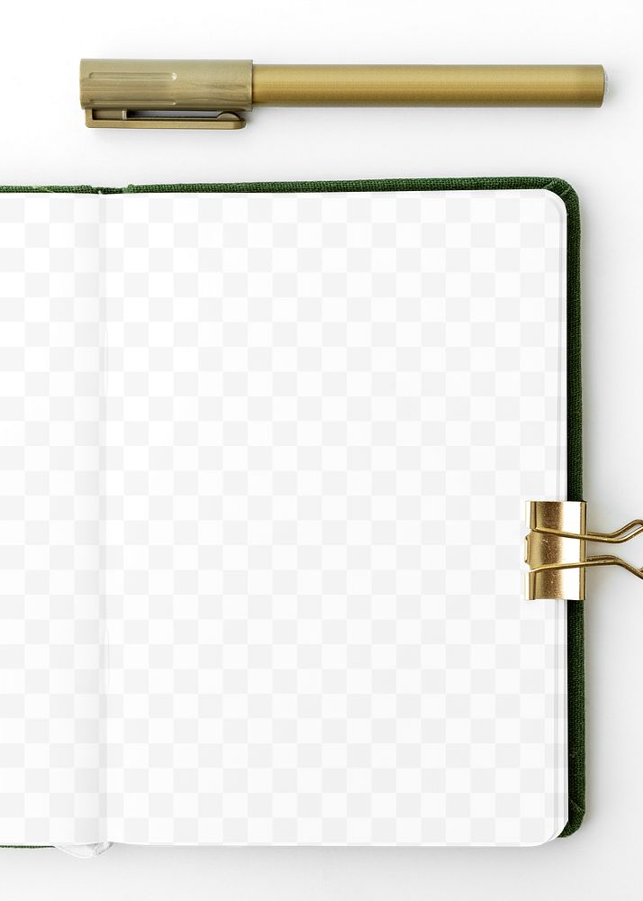 Blank notebook page with stationary design element