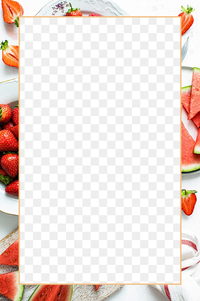 Mixed fruit png transparent frame background
