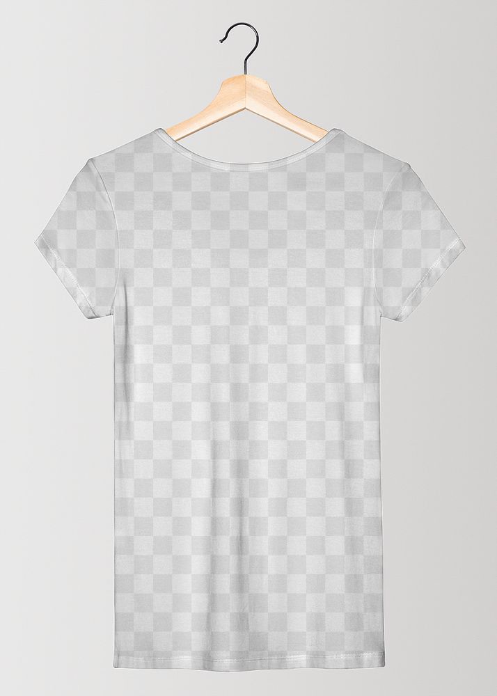Png tee transparent mockup women&rsquo;s apparel