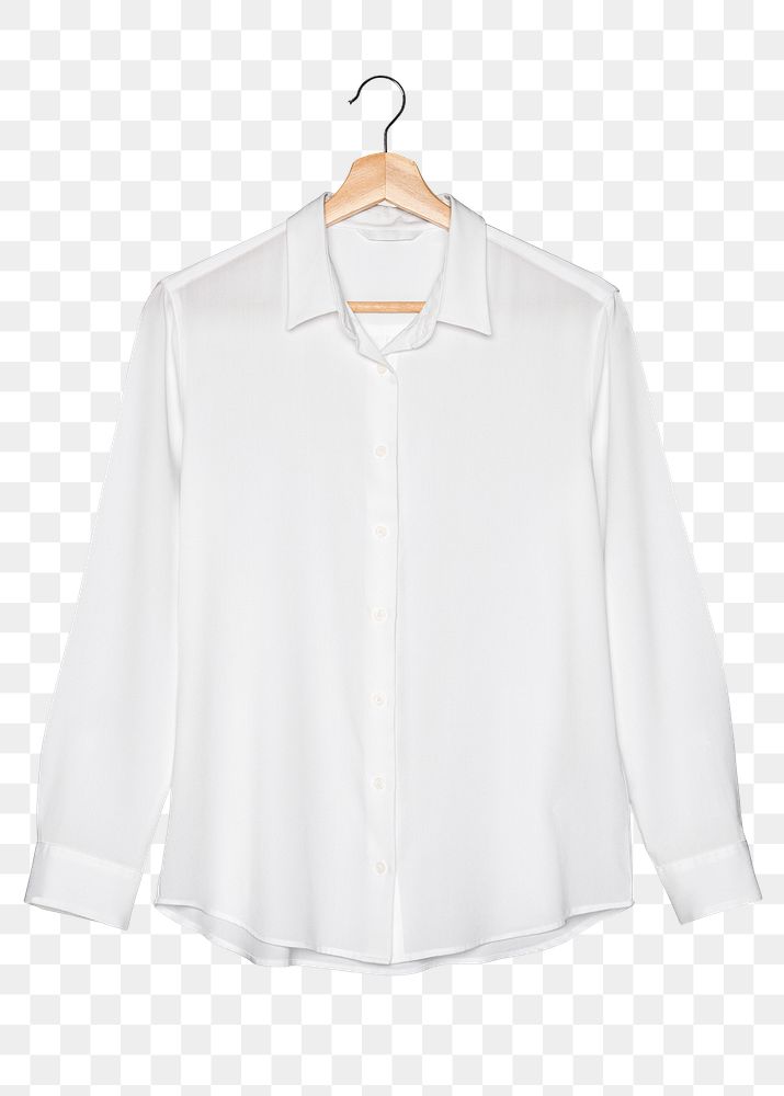 Png white blouse mockup women’s casual apparel