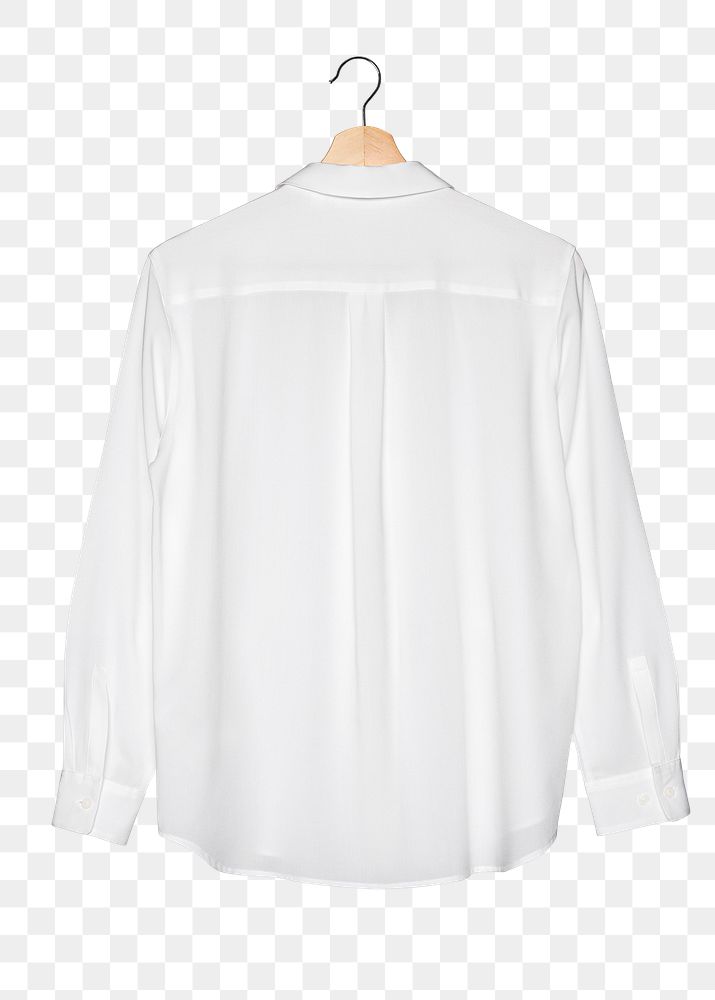 Png white blouse mockup women&rsquo;s casual apparel