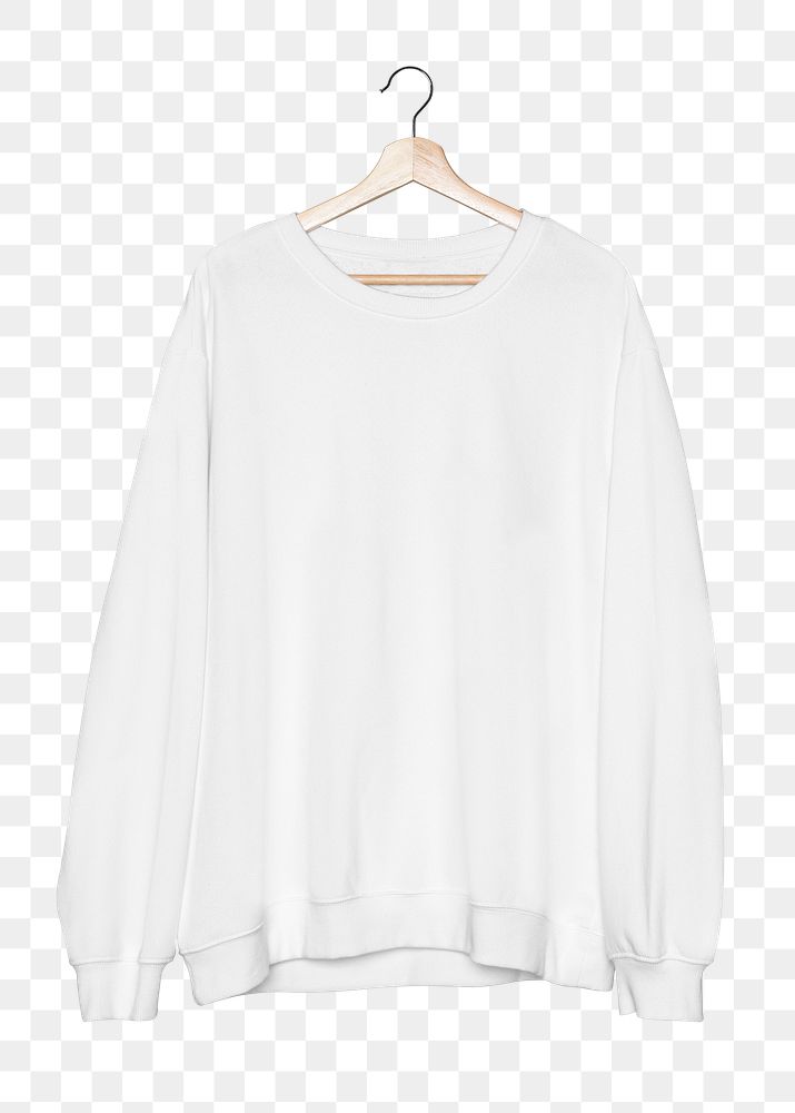 Png white sweater mockup unisex streetwear apparel