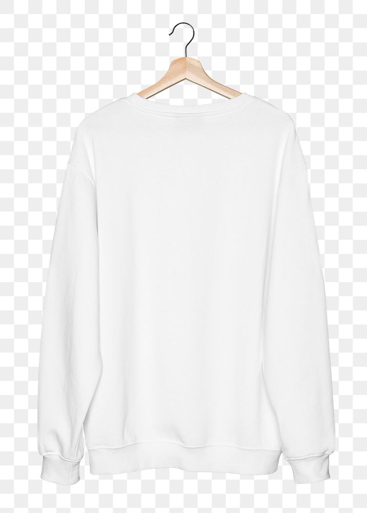 Png white sweater mockup unisex streetwear apparel